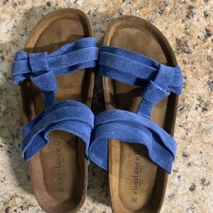 Sundance Blue Suede Sandals
